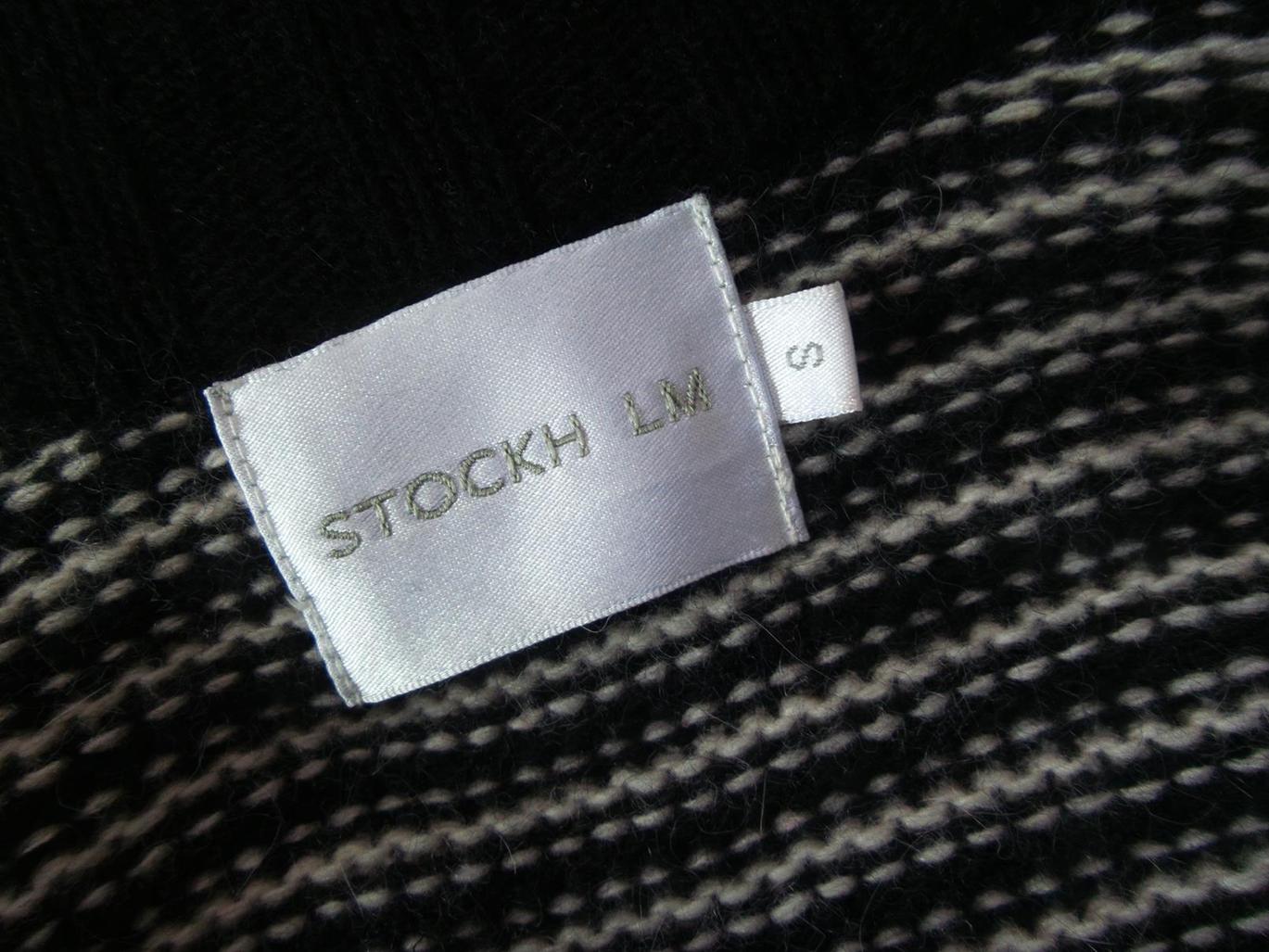 20120101_075433.jpg STOCKH LM Rozmiar S Kolor Czarny W serek Długi Kardigan Wiązany Długi rękaw Cienka dzianina