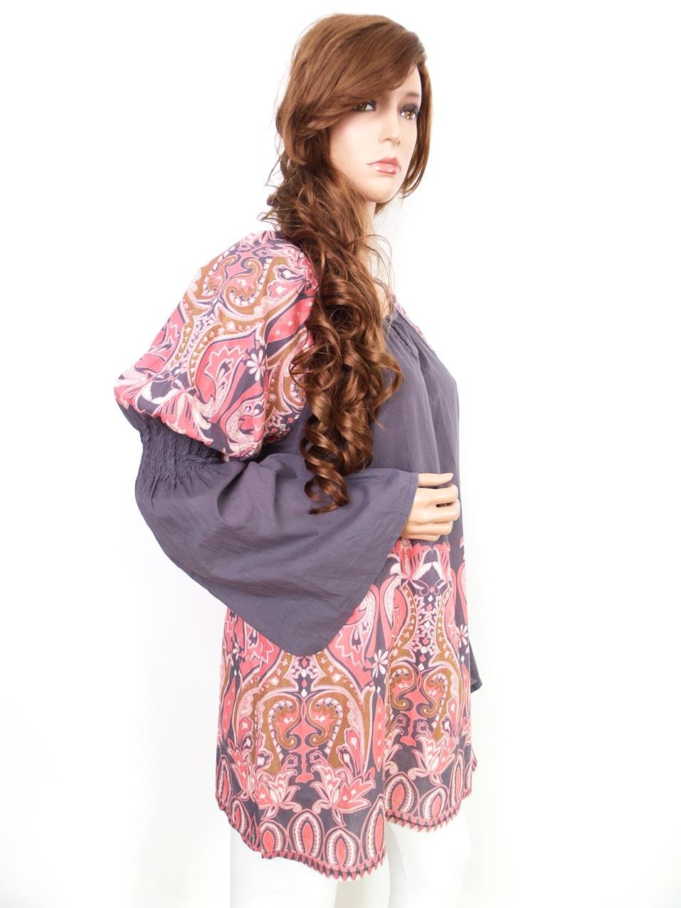 Ilse Jacobsen Rozmiar 40 Paisley Okrągły dekolt Tunika Bluzka Długi rękaw Materiał Bawełna 100% Ilse Jacobsen Rozmiar 40 Paisley Okrągły dekolt Tunika Bluzka Długi rękaw Materiał Bawełna 100%