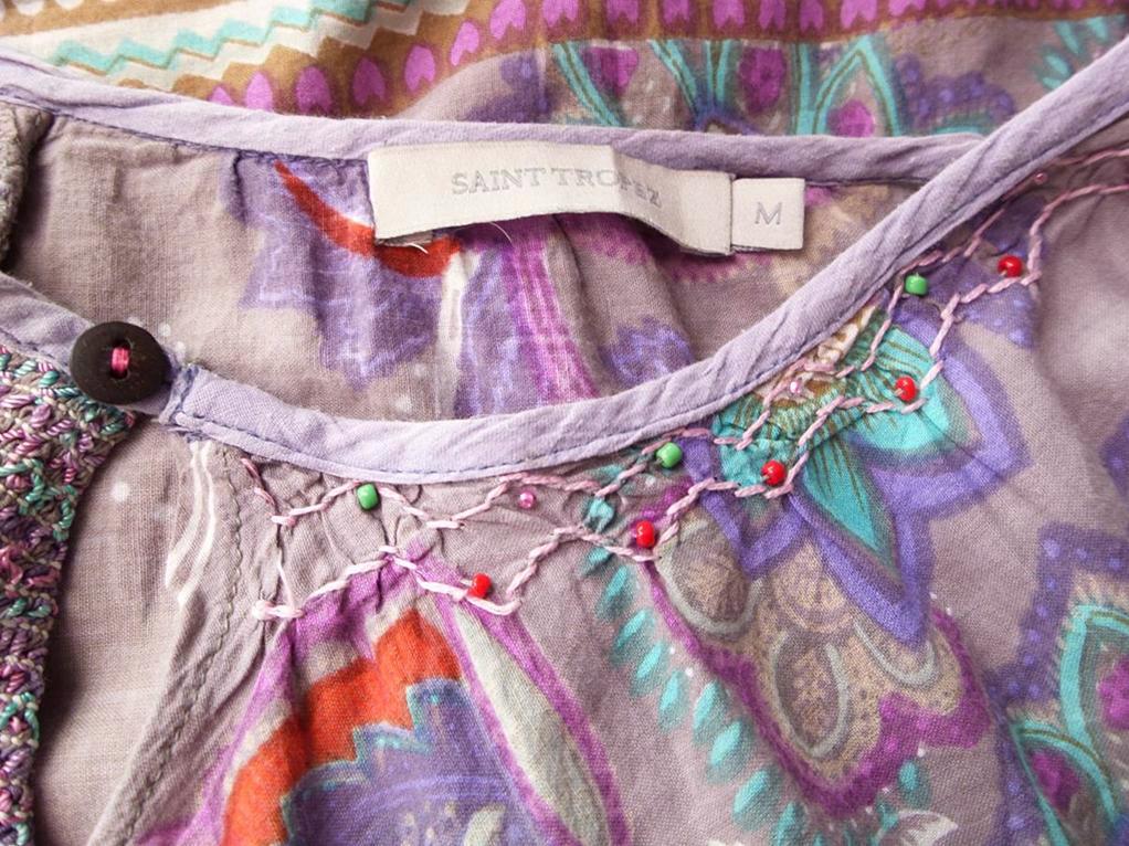 Saint tropez Rozmiar M Paisley W łódkę Bluzka Rękaw 3/4 Materiał Bawełna 100%