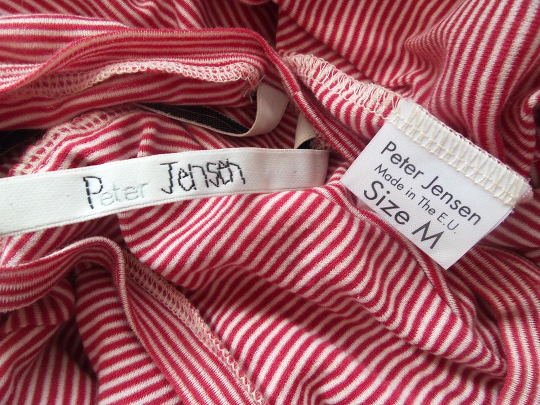 Peter Jensen Rozmiar M Crew Neck Tunika Bluzka Krótki rękaw Materiał Bawełna