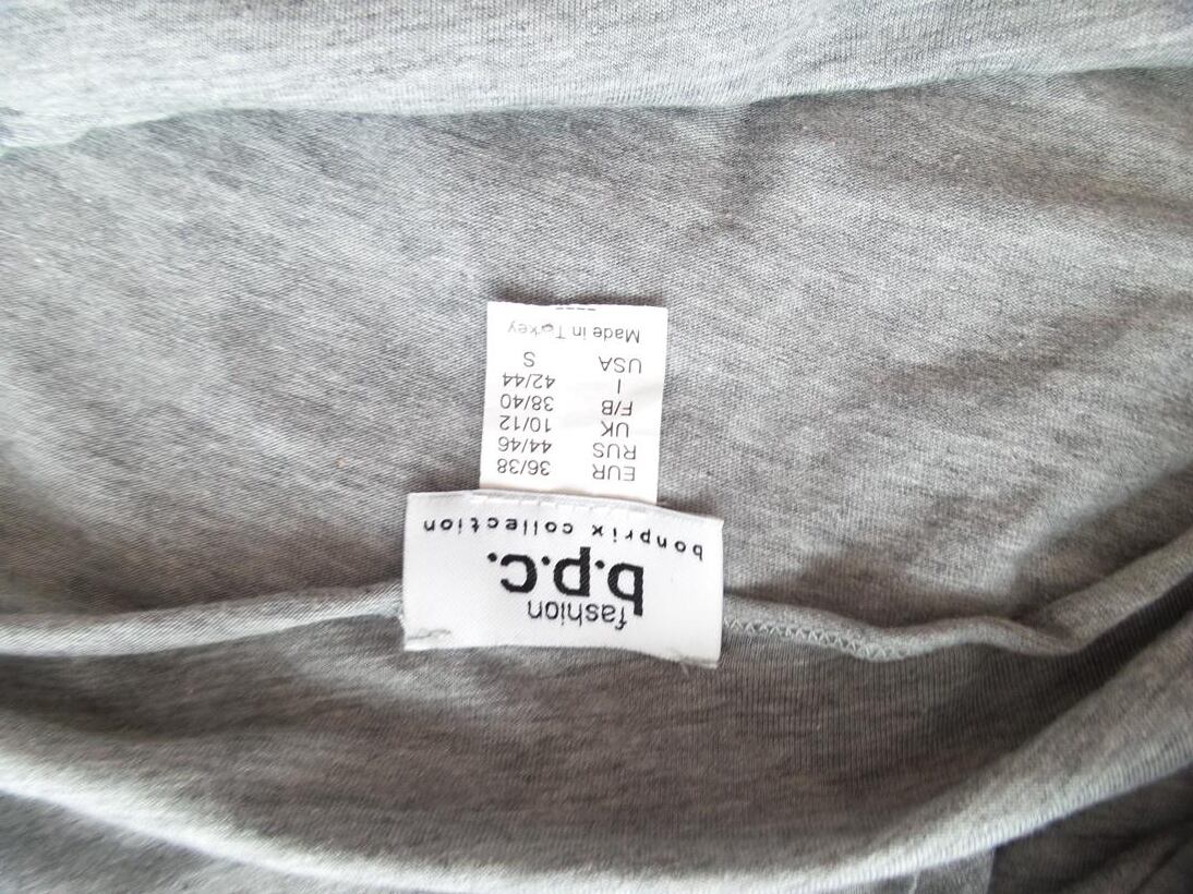 B.p.c fashion bonprix Rozmiar 36/38 Kolor Szary Odkryte Ramiona Sukienka Sweterkowa Bezrękawnik Długa Materiał Bawełna