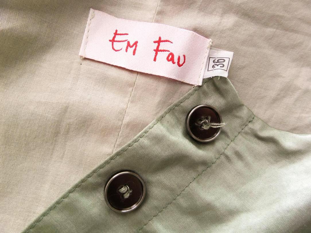 Em Fau Rozmiar 36 Kolor Zielony Okrągły dekolt Sukienka Rozkloszowana Bezrękawnik Midi Materiał Bawełna Em Fau Rozmiar 36 Kolor Zielony Okrągły dekolt Sukienka Rozkloszowana Bezrękawnik Midi Materiał Bawełna