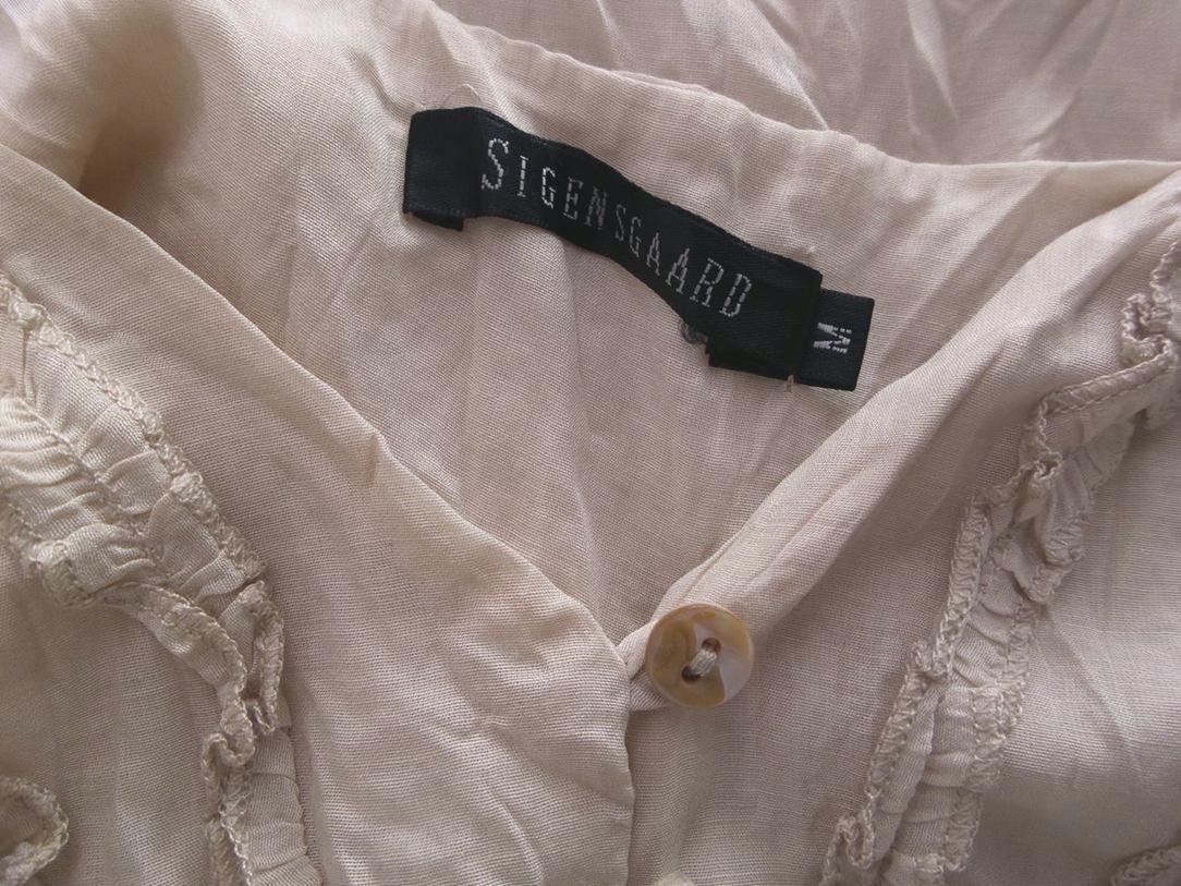 Sigen sgaard Rozmiar M Henley Tunika Bluzka Długi rękaw Materiał Bawełna