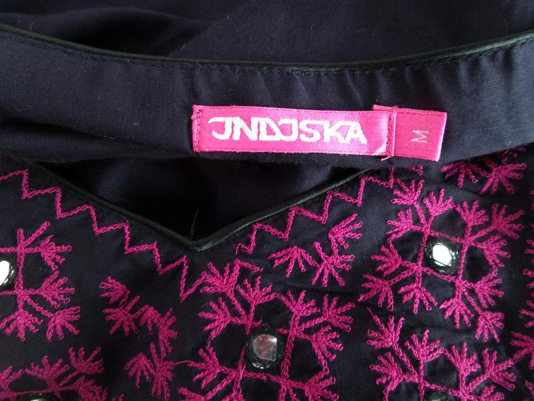 Indiska Rozmiar M Kwadratowy dekolt Tunika Bluzka Rękaw 3/4 Materiał Wiskoza 100%