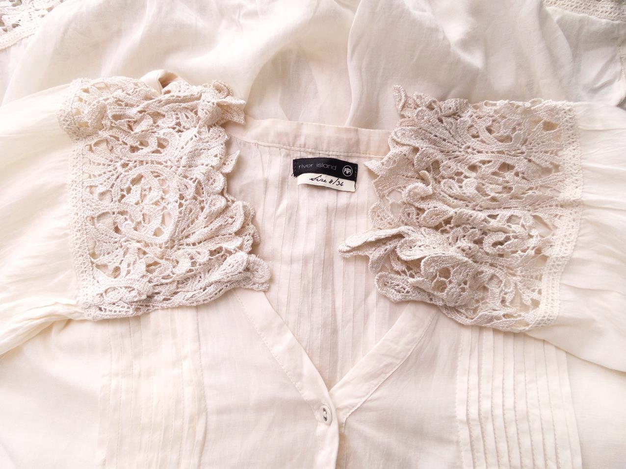River island Rozmiar 34 W serek Tunika Zapinana Bluzka Rękaw 3/4 Materiał Bawełna River island Rozmiar 34 W serek Tunika Zapinana Bluzka Rękaw 3/4 Materiał Bawełna