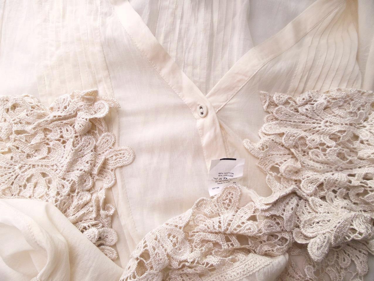 River island Rozmiar 34 W serek Tunika Zapinana Bluzka Rękaw 3/4 Materiał Bawełna River island Rozmiar 34 W serek Tunika Zapinana Bluzka Rękaw 3/4 Materiał Bawełna
