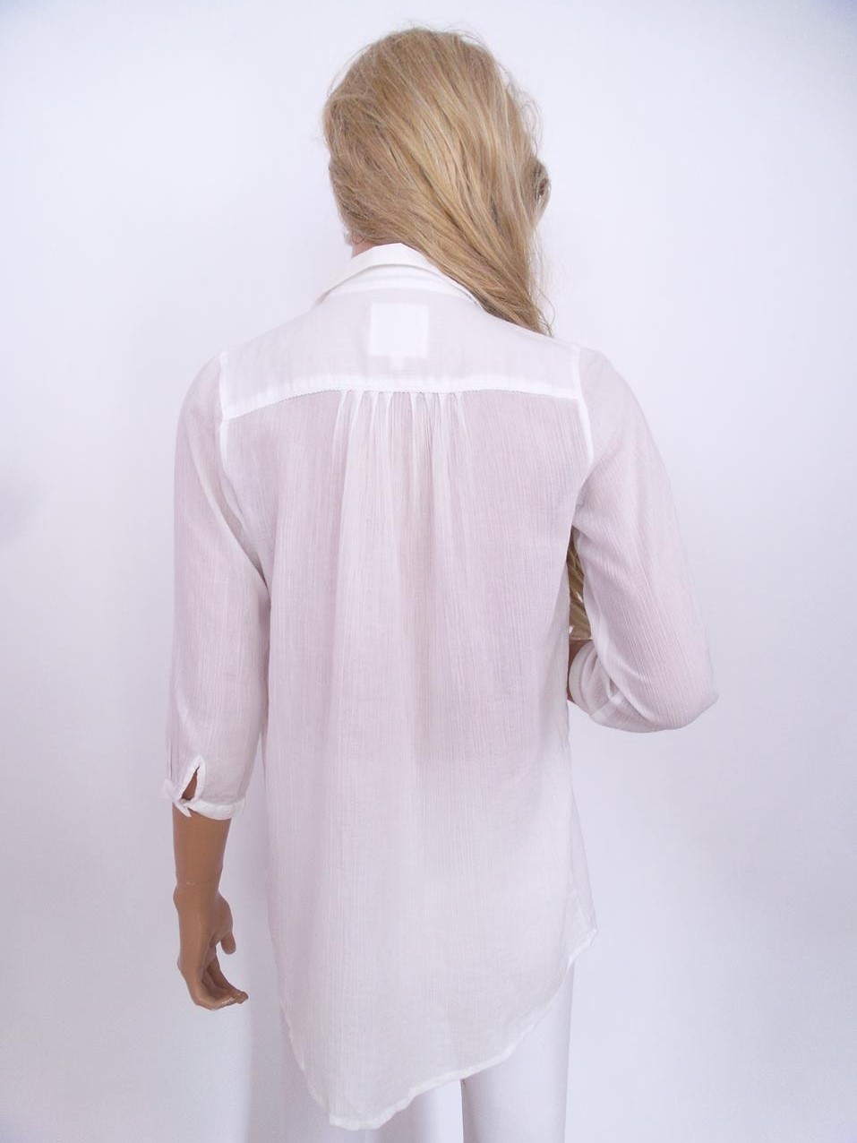 IN WEAR Rozmiar 32 Kolor Biały Kołnierz Tunika Popover Bluzka Rękaw 3/4 Materiał Bawełna 100% IN WEAR Rozmiar 32 Kolor Biały Kołnierz Tunika Popover Bluzka Rękaw 3/4 Materiał Bawełna 100%