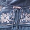 Vila Rozmiar S Keyhole Crew Neck Bluzka Długi rękaw Materiał Bawełna 100%