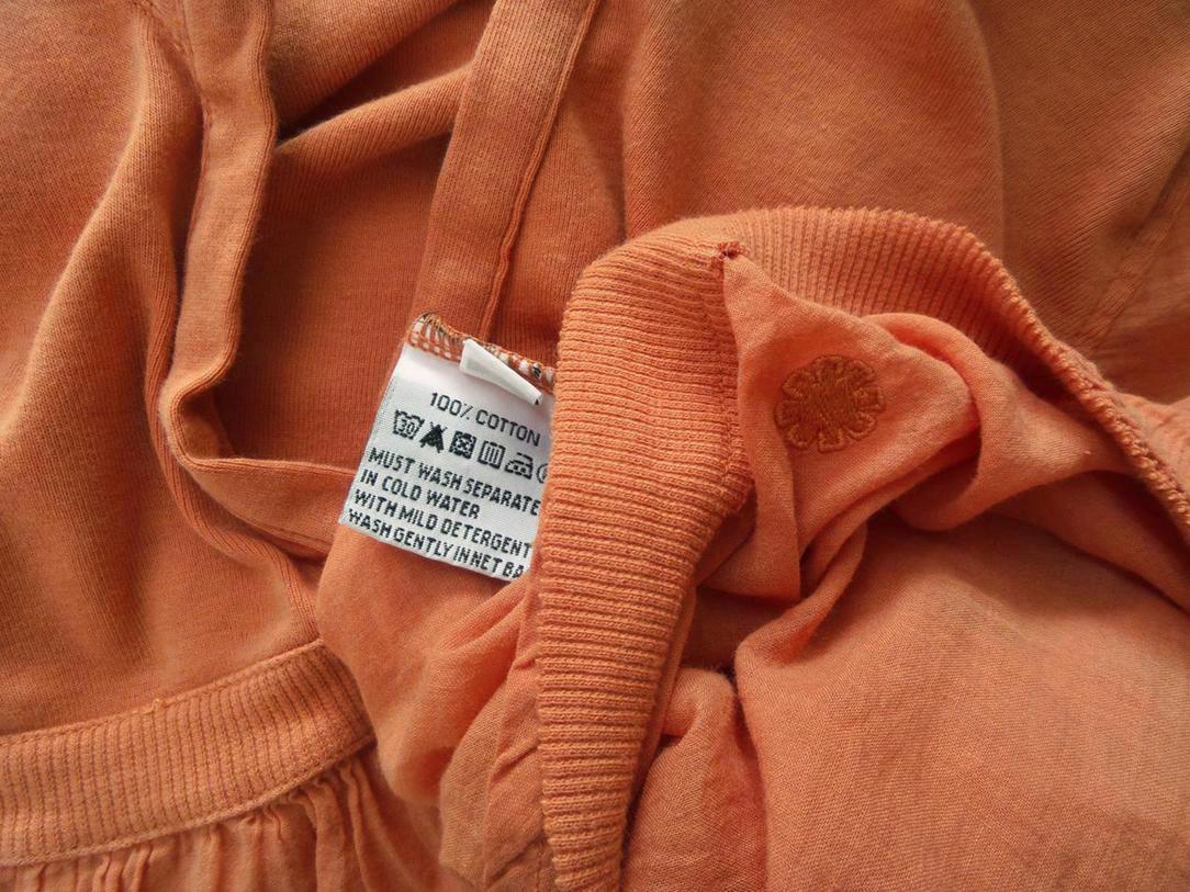 Hunkydory Rozmiar XS Kolor Pomarańczowy W serek Tunika Bluzka Krótki rękaw Materiał Bawełna 100% Hunkydory Rozmiar XS Kolor Pomarańczowy W serek Tunika Bluzka Krótki rękaw Materiał Bawełna 100%