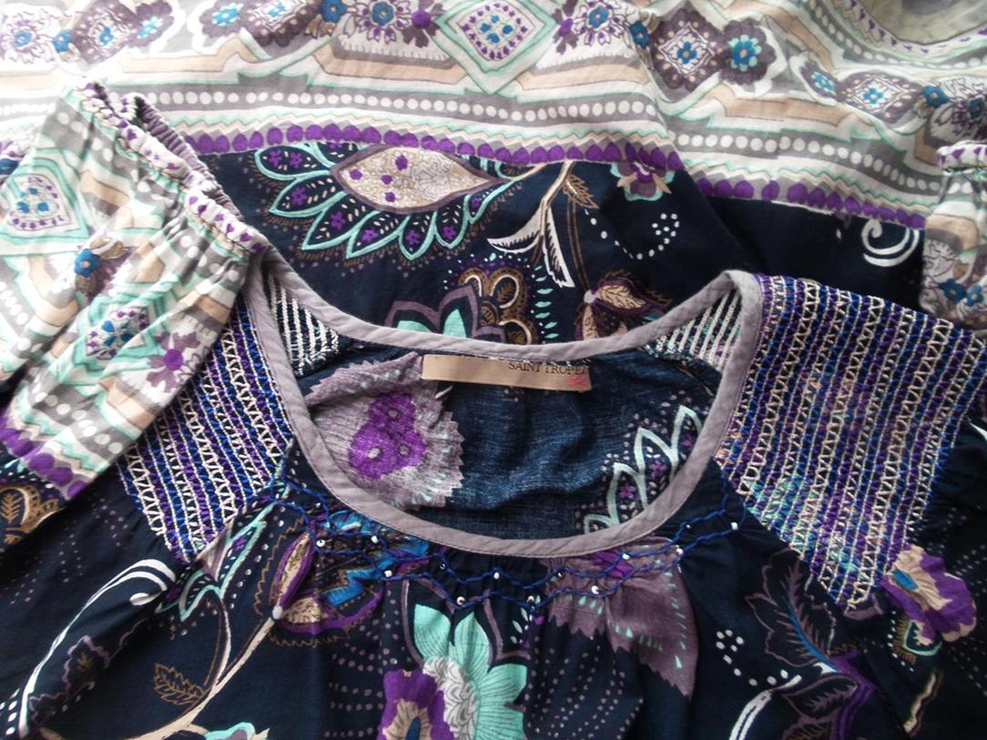 Saint tropez Rozmiar XS/S Paisley Okrągły dekolt Tunika Bluzka Rękaw 3/4 Materiał Bawełna 100% Saint tropez Rozmiar XS/S Paisley Okrągły dekolt Tunika Bluzka Rękaw 3/4 Materiał Bawełna 100%