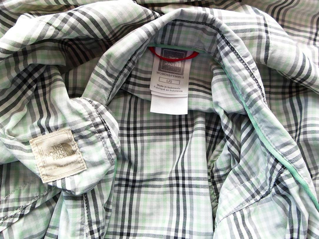 The North Face Rozmiar L Krata Kołnierz Koszula Zapinana Bluzka Krótki rękaw