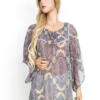 Saint tropez Rozmiar M Damask Paisley Okrągły dekolt Tunika Bluzka Rękaw 3/4 Materiał Bawełna 100%