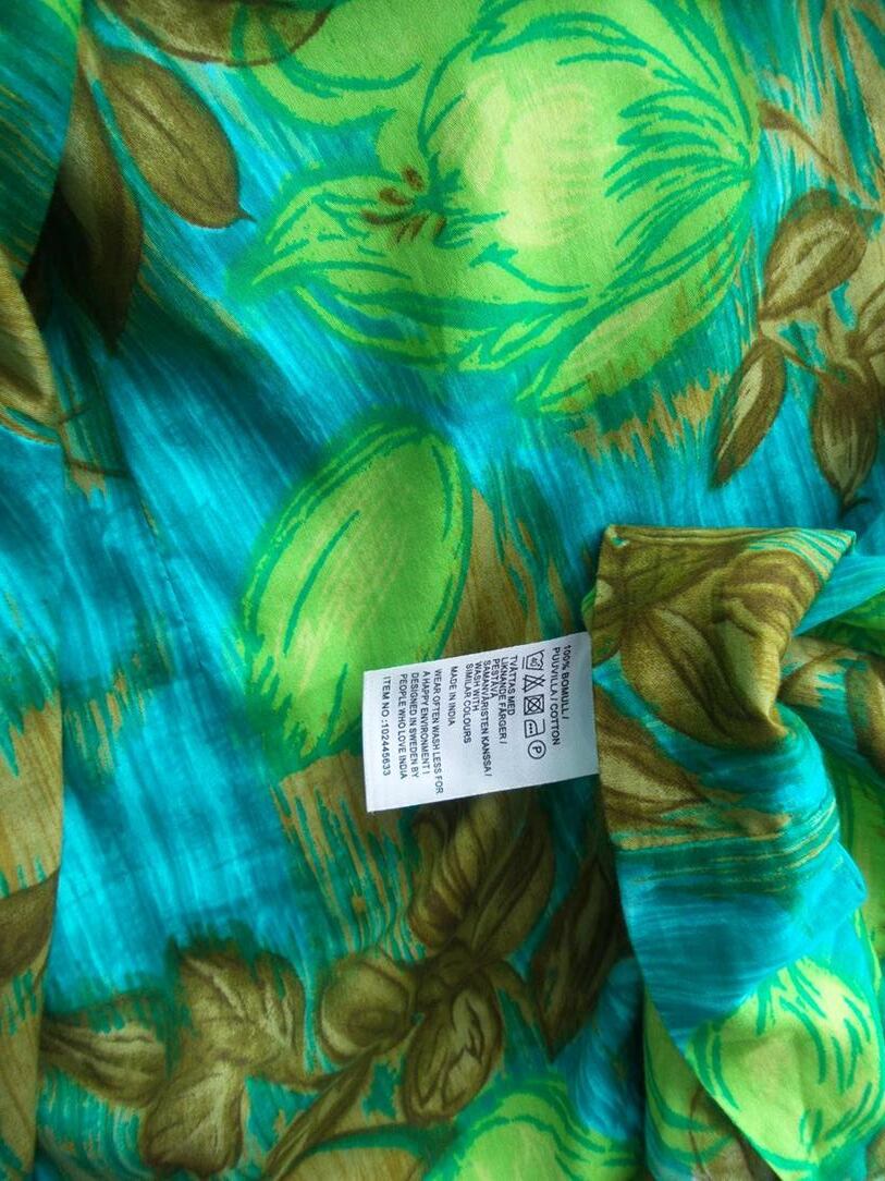 Indiska Rozmiar S Okrągły dekolt Sukienka Sheath Krótki rękaw Do Kolan Materiał Bawełna 100% Indiska Rozmiar S Okrągły dekolt Sukienka Sheath Krótki rękaw Do Kolan Materiał Bawełna 100%
