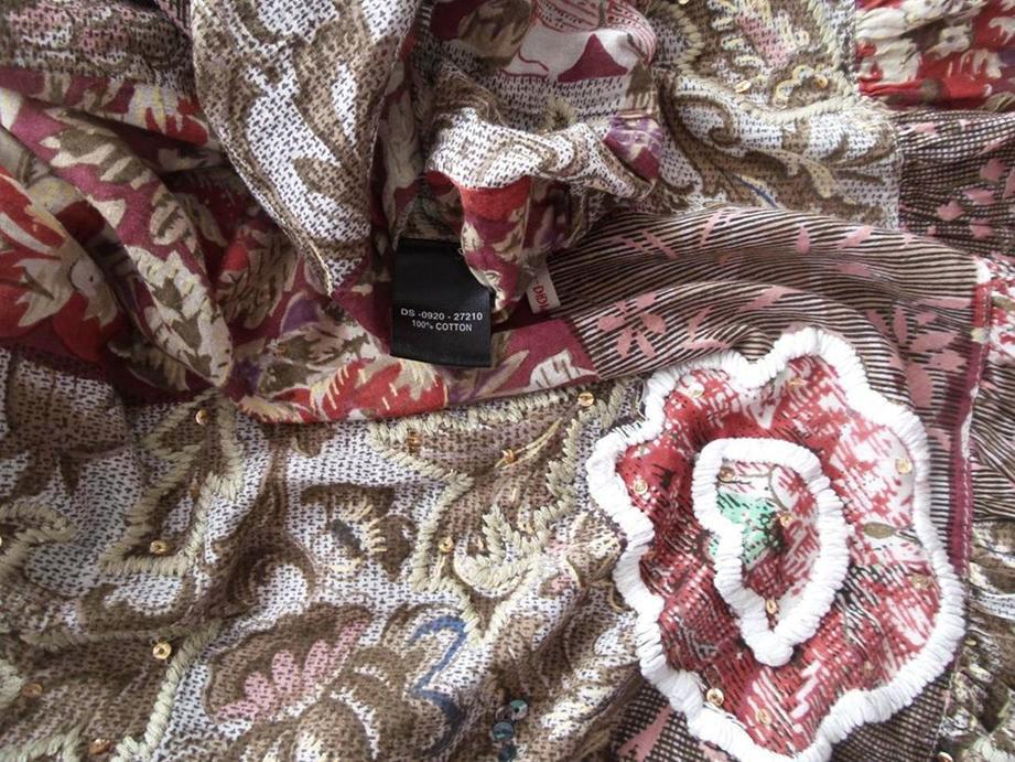 DIDI Rozmiar XS Paisley W serek Tunika Bluzka Rękaw 3/4 Materiał Bawełna 100% DIDI Rozmiar XS Paisley W serek Tunika Bluzka Rękaw 3/4 Materiał Bawełna 100%