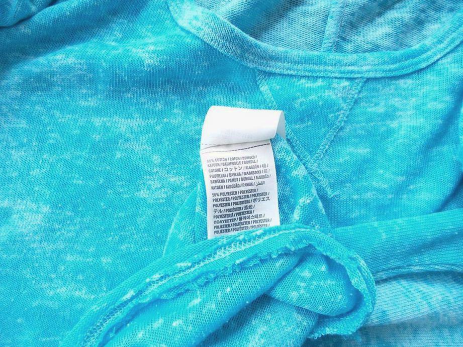 Hollister Rozmiar S Kolor Niebieski Dekolt U Bluzka Krótki rękaw Materiał Bawełna