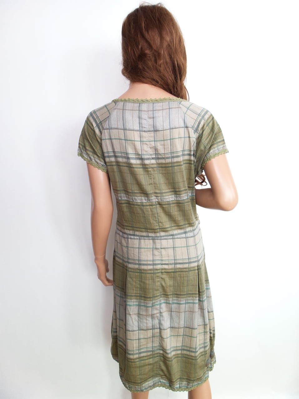 Staff Rozmiar S Kwadratowy dekolt Sukienka Sheath Krótki rękaw Midi Materiał Bawełna 100% Staff Rozmiar S Kwadratowy dekolt Sukienka Sheath Krótki rękaw Midi Materiał Bawełna 100%