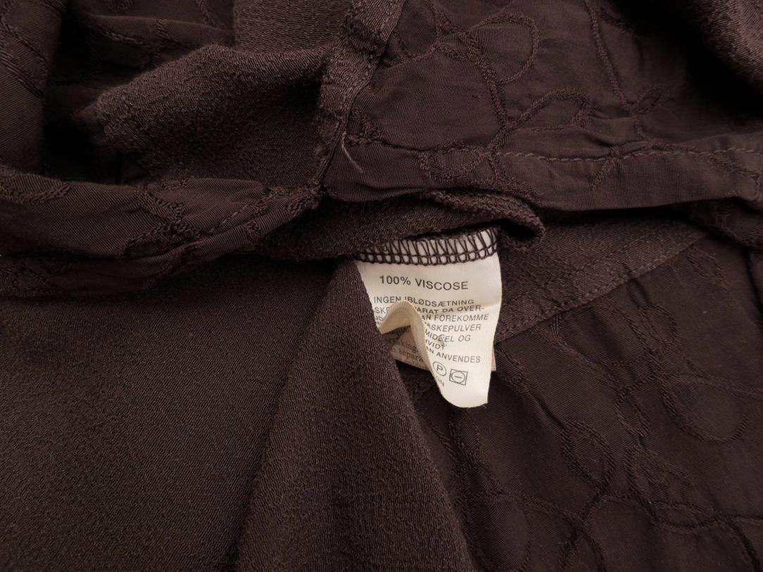 Uno Rozmiar one size Kolor Brązowy Okrągły dekolt Bluzka Rękaw 3/4 Materiał Wiskoza 100%
