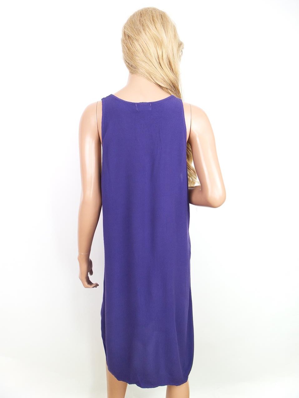 Milieu Rozmiar XL Kolor Fioletowy Dekolt U Sukienka Tank Top Bezrękawnik Do Kolan Materiał Wiskoza 100% Milieu Rozmiar XL Kolor Fioletowy Dekolt U Sukienka Tank Top Bezrękawnik Do Kolan Materiał Wiskoza 100%
