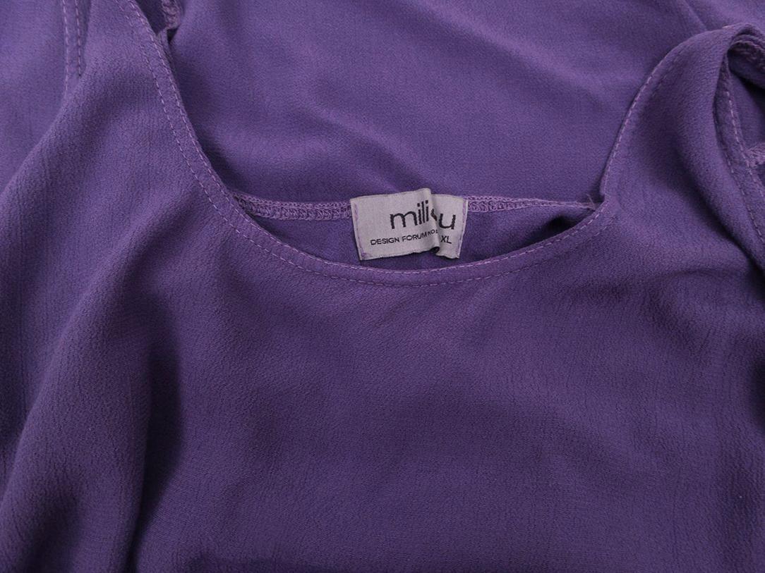 Milieu Rozmiar XL Kolor Fioletowy Dekolt U Sukienka Tank Top Bezrękawnik Do Kolan Materiał Wiskoza 100% Milieu Rozmiar XL Kolor Fioletowy Dekolt U Sukienka Tank Top Bezrękawnik Do Kolan Materiał Wiskoza 100%