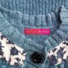 Culture Rozmiar L Split Crew Neck Kardigan Zapinany Krótki rękaw Materiał Bawełna Otwarta dzianina