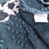 Culture Rozmiar L Split Crew Neck Kardigan Zapinany Krótki rękaw Materiał Bawełna Otwarta dzianina