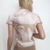 Culture Rozmiar XL W serek Bluzka Krótki rękaw Materiał Jedwab 100%