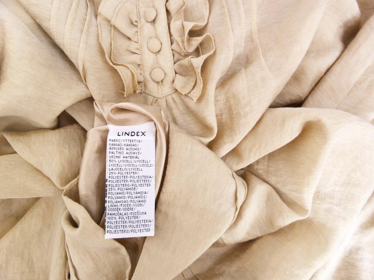 Lindex Rozmiar 44 Okrągły dekolt Tunika Bluzka Krótki rękaw Materiał Lyocell