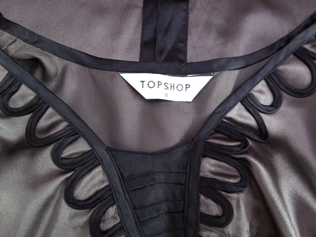 Topshop Rozmiar 8 (36) Kwadratowy dekolt Sukienka A-Line Bezrękawnik Midi Topshop Rozmiar 8 (36) Kwadratowy dekolt Sukienka A-Line Bezrękawnik Midi