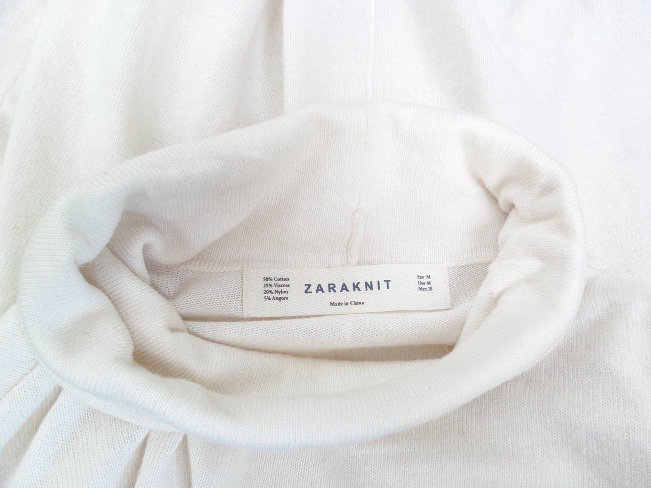 20160916_160132.jpg ZARA KNIT Rozmiar M Golf Sweter Rękaw 3/4 Materiał Bawełna Cienka dzianina