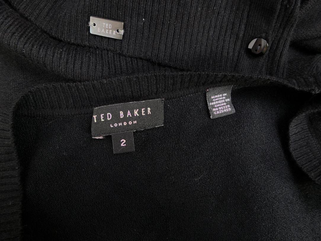 20160919_154310.jpg Ted Baker London Rozmiar 2 ( 38) Kolor Czarny Kamizelka Kardigan Bezrękawnik Materiał Wiskoza