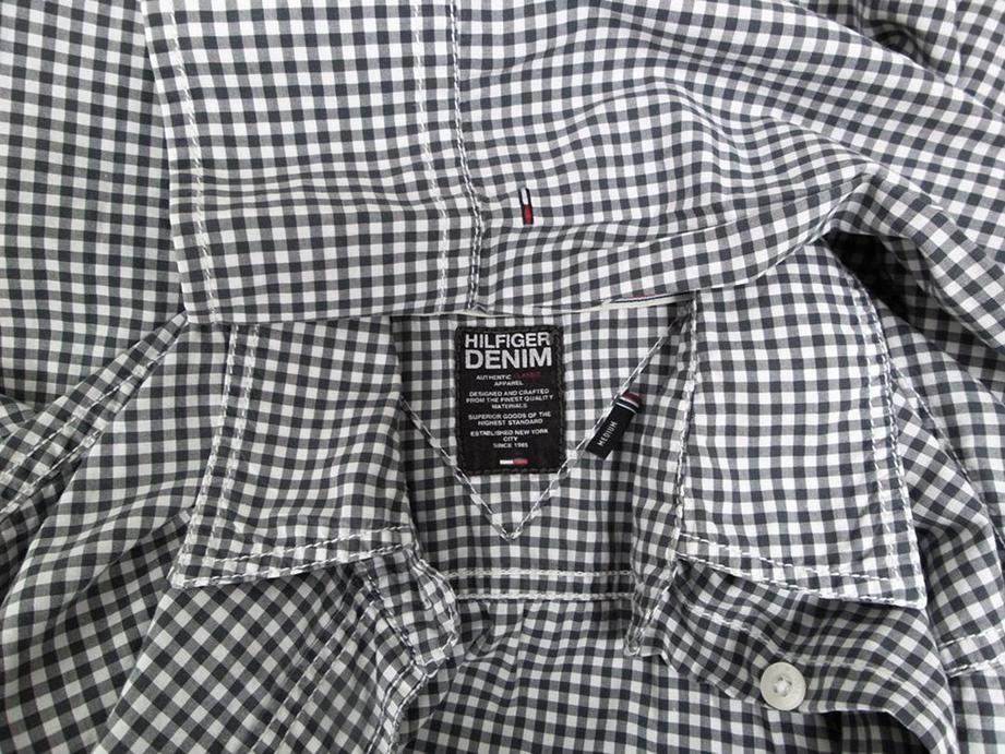 20160920_084530.jpg TOMMY HILFIGER DENIM Rozmiar M Krata Kołnierz Bluzka Zapinana Długi rękaw Materiał Bawełna 100%