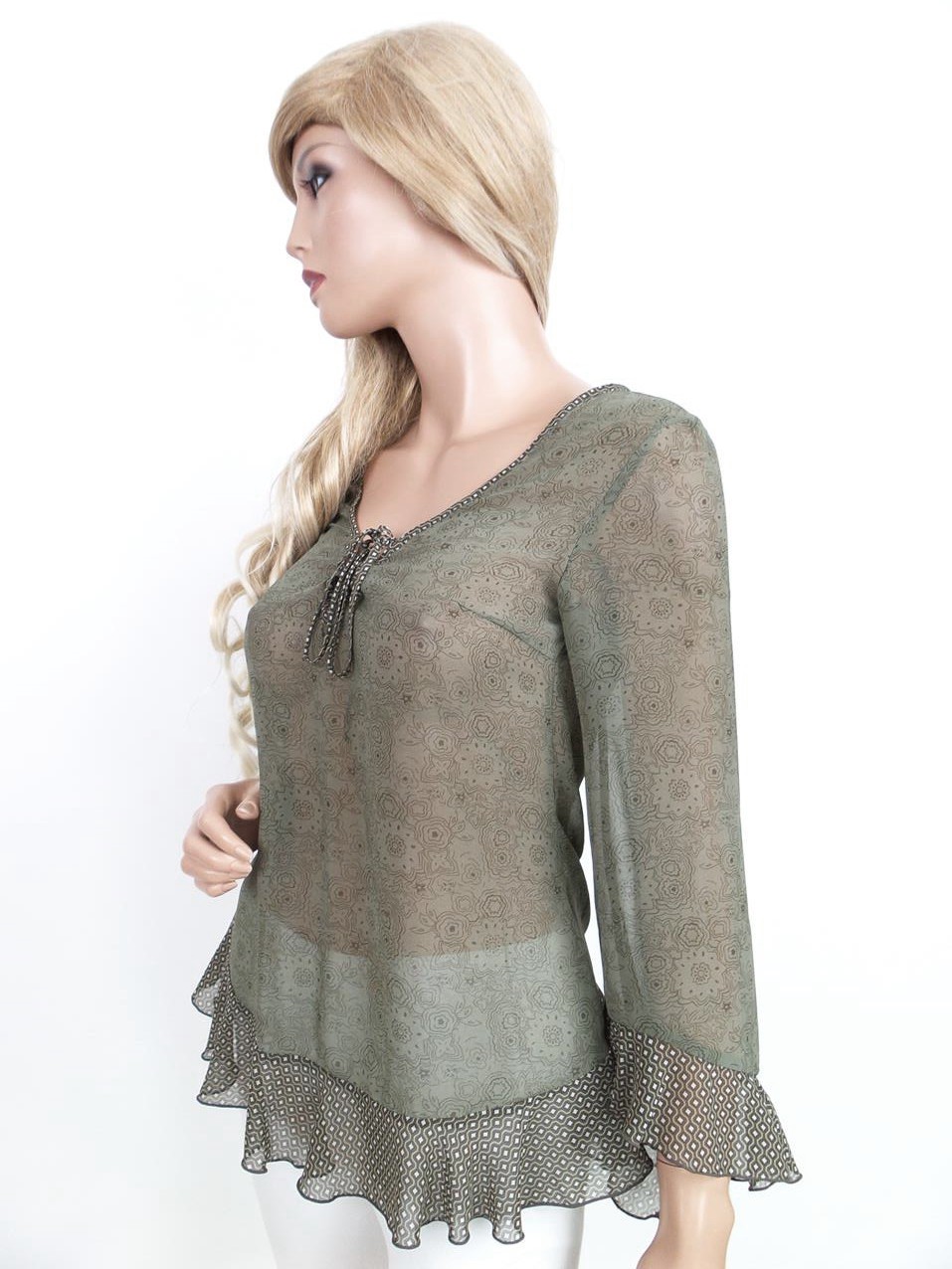Esprit Rozmiar XS/S Okrągły dekolt Bluzka Rękaw 3/4 Esprit Rozmiar XS/S Okrągły dekolt Bluzka Rękaw 3/4