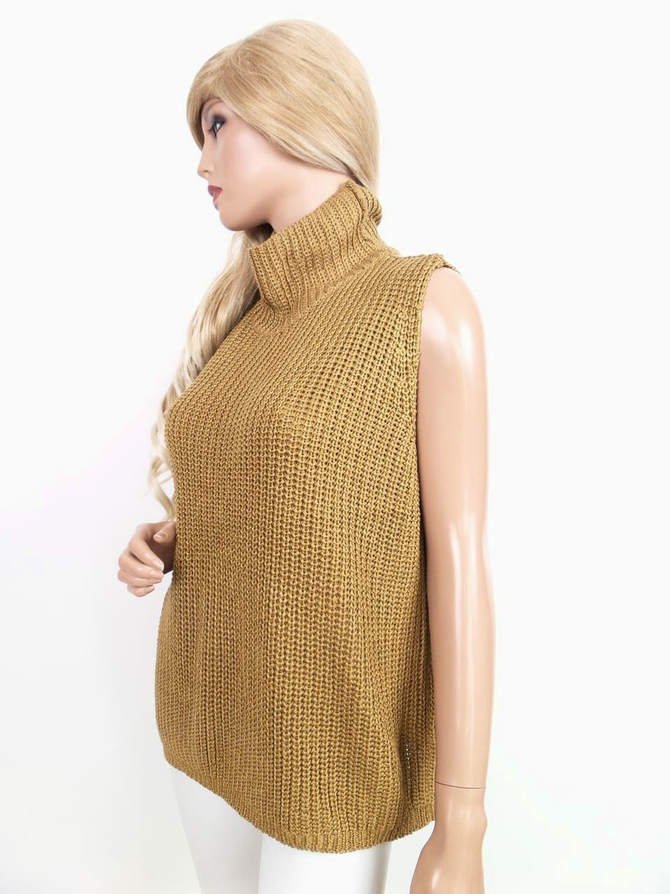 Jensen Rozmiar XL High Neck Sweter Bezrękawnik Materiał Akryl 100% Jensen Rozmiar XL High Neck Sweter Bezrękawnik Materiał Akryl 100%