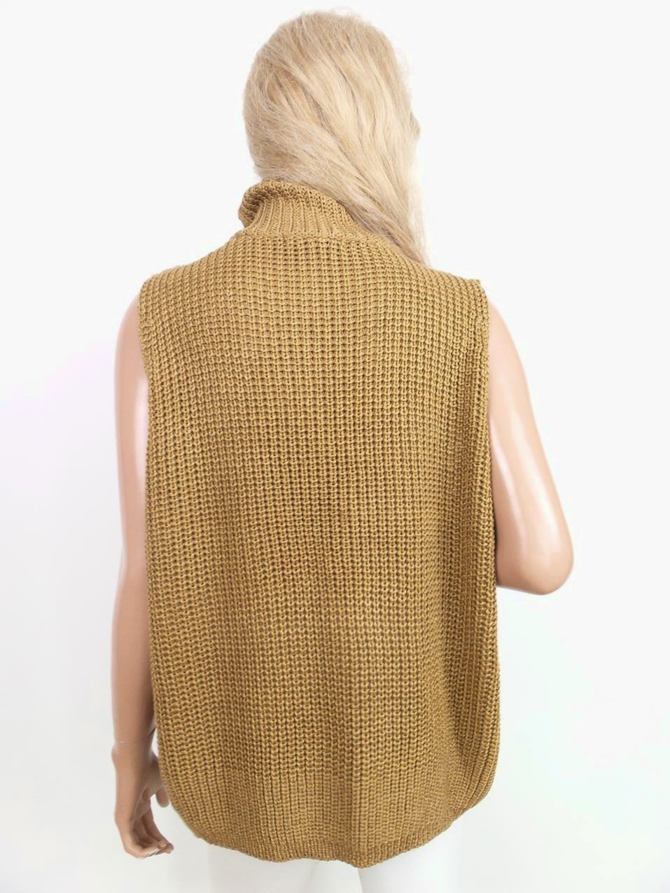 Jensen Rozmiar XL High Neck Sweter Bezrękawnik Materiał Akryl 100% Jensen Rozmiar XL High Neck Sweter Bezrękawnik Materiał Akryl 100%