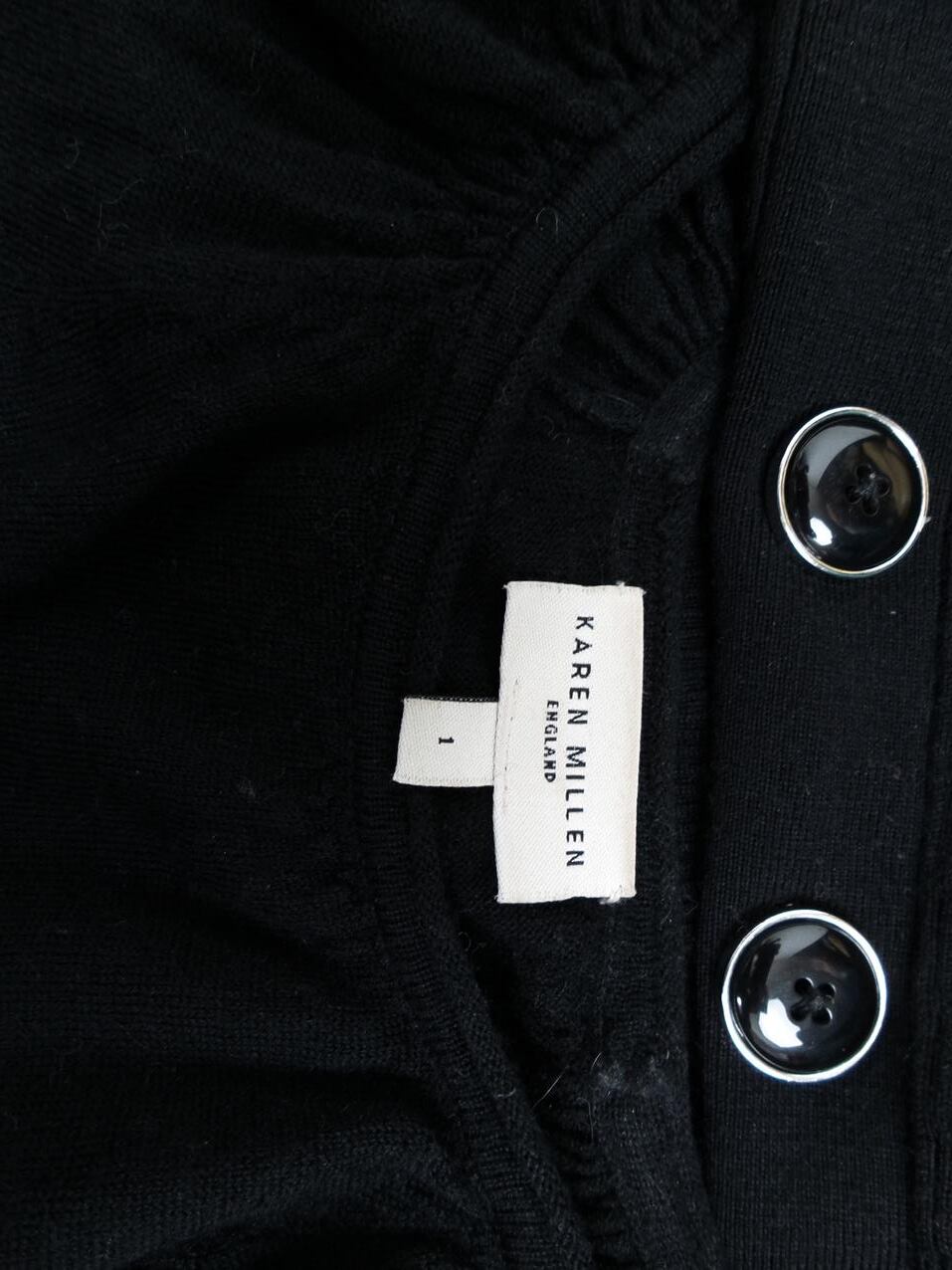 KAREN MILLEN Rozmiar S (1) Kolor Czarny W łódkę Tunika Bluzka Krótki rękaw Materiał Wełna