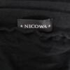 Nicowa Kolor Czarny Drapowany dekolt Bluzka Rękaw 3/4 Materiał Wiskoza