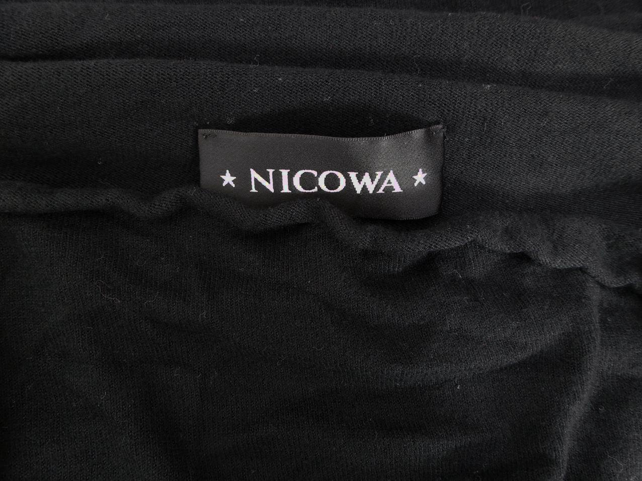 20160929_102639.jpg Nicowa Kolor Czarny Drapowany dekolt Bluzka Rękaw 3/4 Materiał Wiskoza