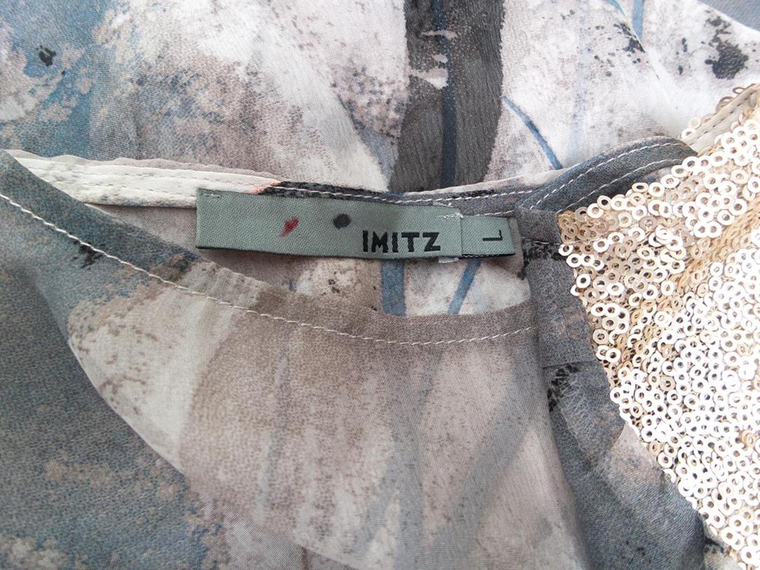 Imitz Rozmiar L Okrągły dekolt Tunika Bluzka Krótki rękaw Imitz Rozmiar L Okrągły dekolt Tunika Bluzka Krótki rękaw