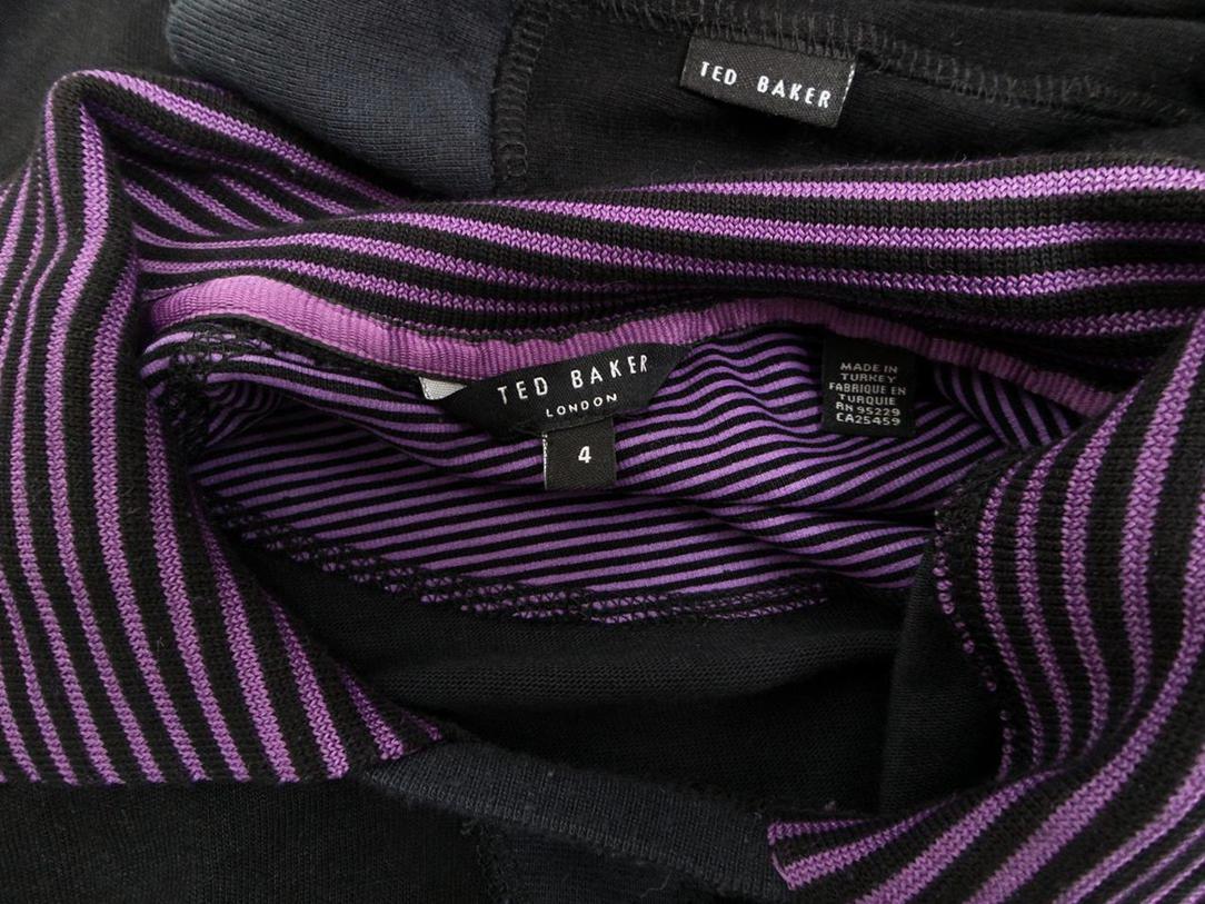 Ted Baker London Rozmiar 4 (42) Kolor Czarny Kołnierz Tunika Bluzka Długi rękaw Materiał Bawełna Ted Baker London Rozmiar 4 (42) Kolor Czarny Kołnierz Tunika Bluzka Długi rękaw Materiał Bawełna