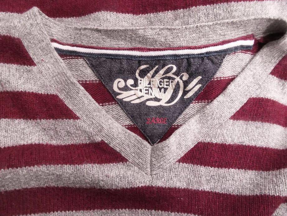 20161005_131530.jpg TOMMY HILFIGER DENIM Rozmiar L Męski Sweter Długi rękaw Materiał Bawełna