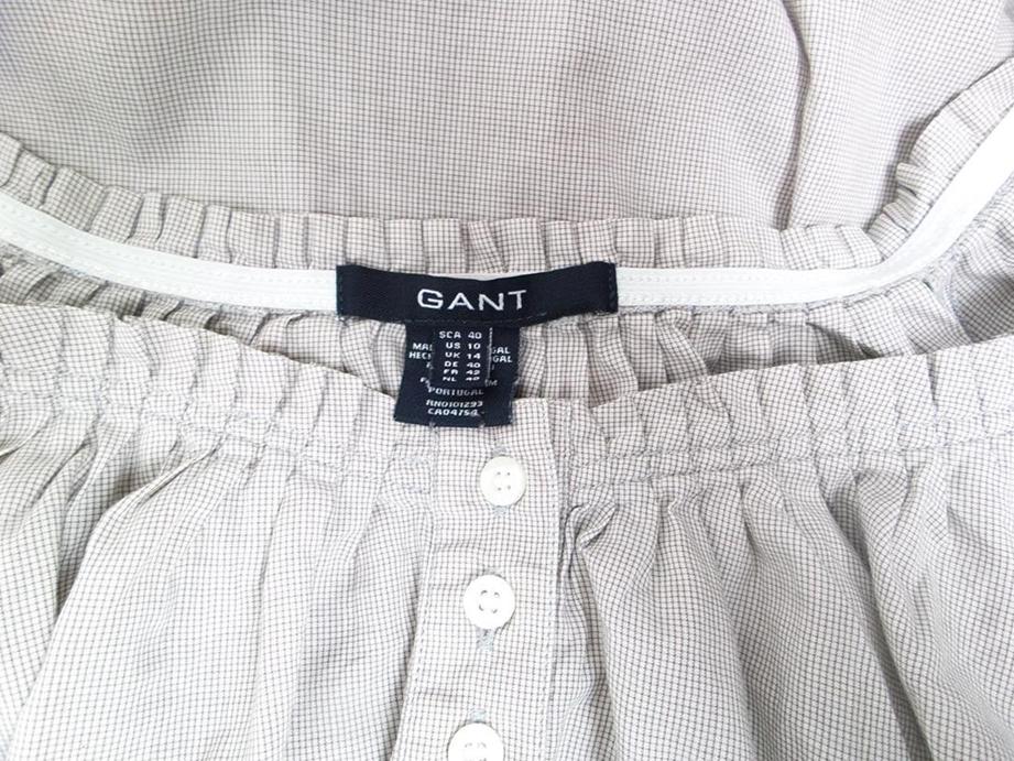 Gant Rozmiar 40 Okrągły dekolt Bluzka Popover Guziki Krótki rękaw Materiał Bawełna 100% Gant Rozmiar 40 Okrągły dekolt Bluzka Popover Guziki Krótki rękaw Materiał Bawełna 100%