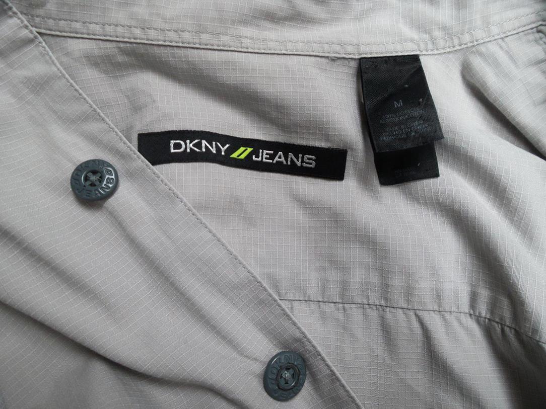 20161012_094711.jpg Dkny Rozmiar M Kołnierz Męska Koszula Casual Krótki rękaw Materiał Bawełna 100%