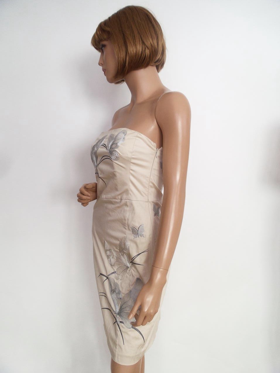 Belle by Oasis Rozmiar 8/34 Kolor Kremowy Odkryte Ramiona Suknia Balowa Sukienka Wieczorowa Bezrękawnik Krótka Materiał Bawełna Belle by Oasis Rozmiar 8/34 Kolor Kremowy Odkryte Ramiona Suknia Balowa Sukienka Wieczorowa Bezrękawnik Krótka Materiał Bawełna