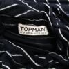 Topman Rozmiar M Pasy Drapowany dekolt Tunika Bluzka Krótki rękaw Materiał Modal