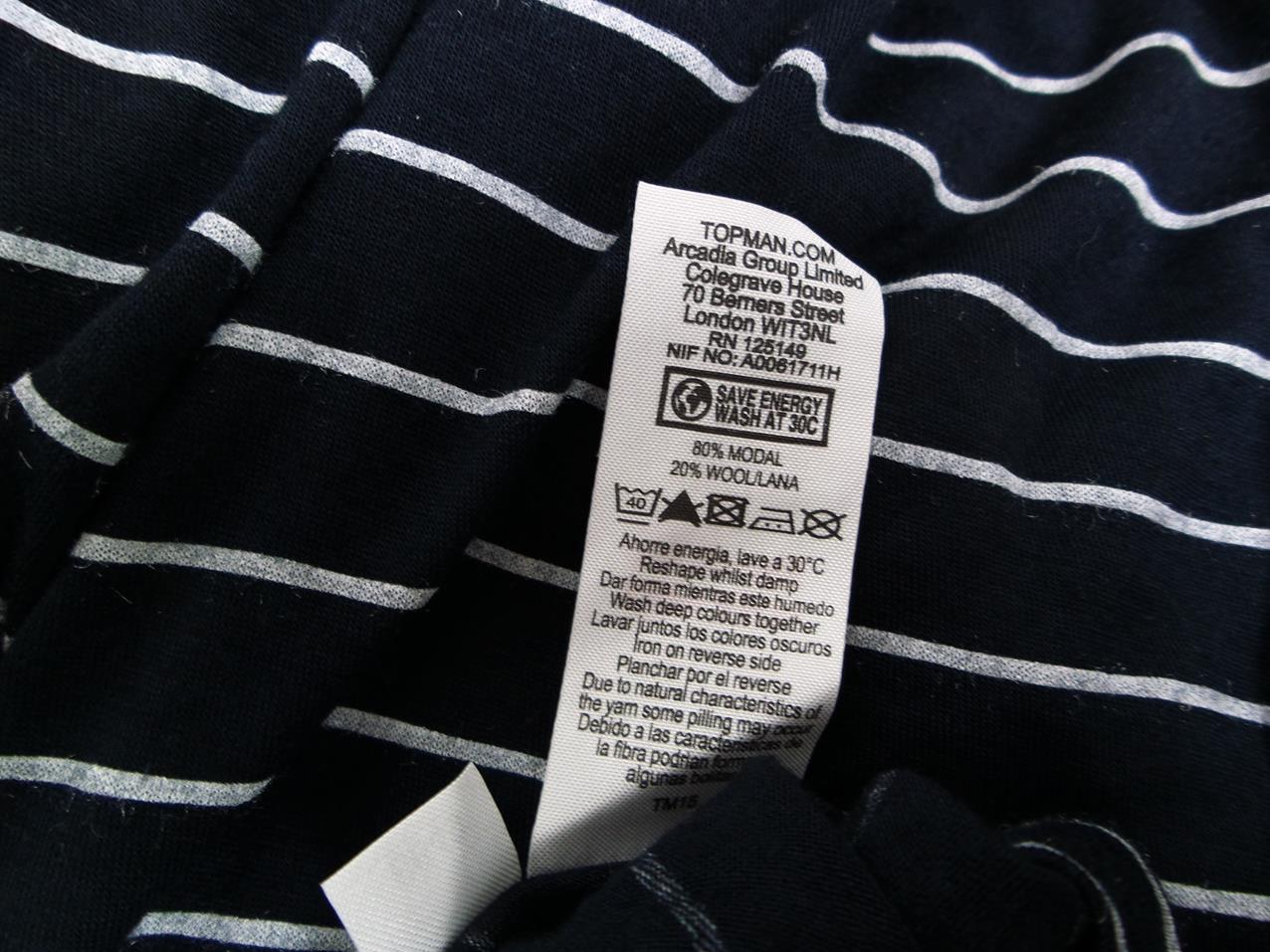 Topman Rozmiar M Pasy Drapowany dekolt Tunika Bluzka Krótki rękaw Materiał Modal Topman Rozmiar M Pasy Drapowany dekolt Tunika Bluzka Krótki rękaw Materiał Modal