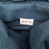 Zapa Kołnierz Bluzka Zapinana Rękaw 3/4 Materiał Len
