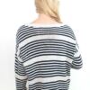 Topshop Rozmiar 38 Pasy W łódkę Sweter Rękaw 3/4 Materiał Bawełna 100% Gruba dzianina