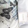 Cream Rozmiar S Roślinny Liście Okrągły dekolt Tunika Bluzka Bezrękawnik Materiał Wiskoza