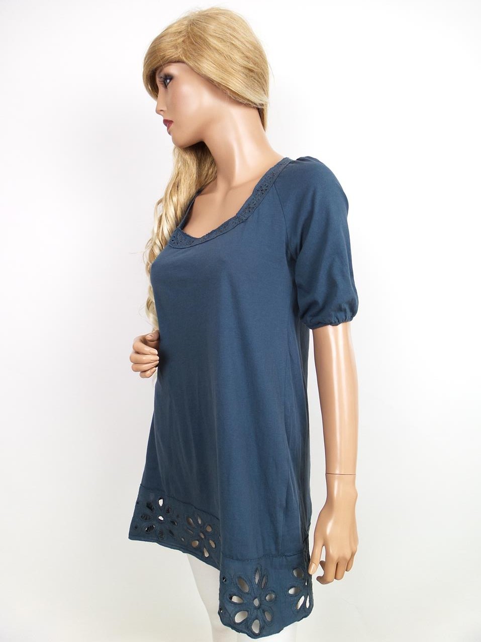 Vero moda Rozmiar S Kwadratowy dekolt Tunika Bluzka Rękaw 3/4 Materiał Bawełna 100%