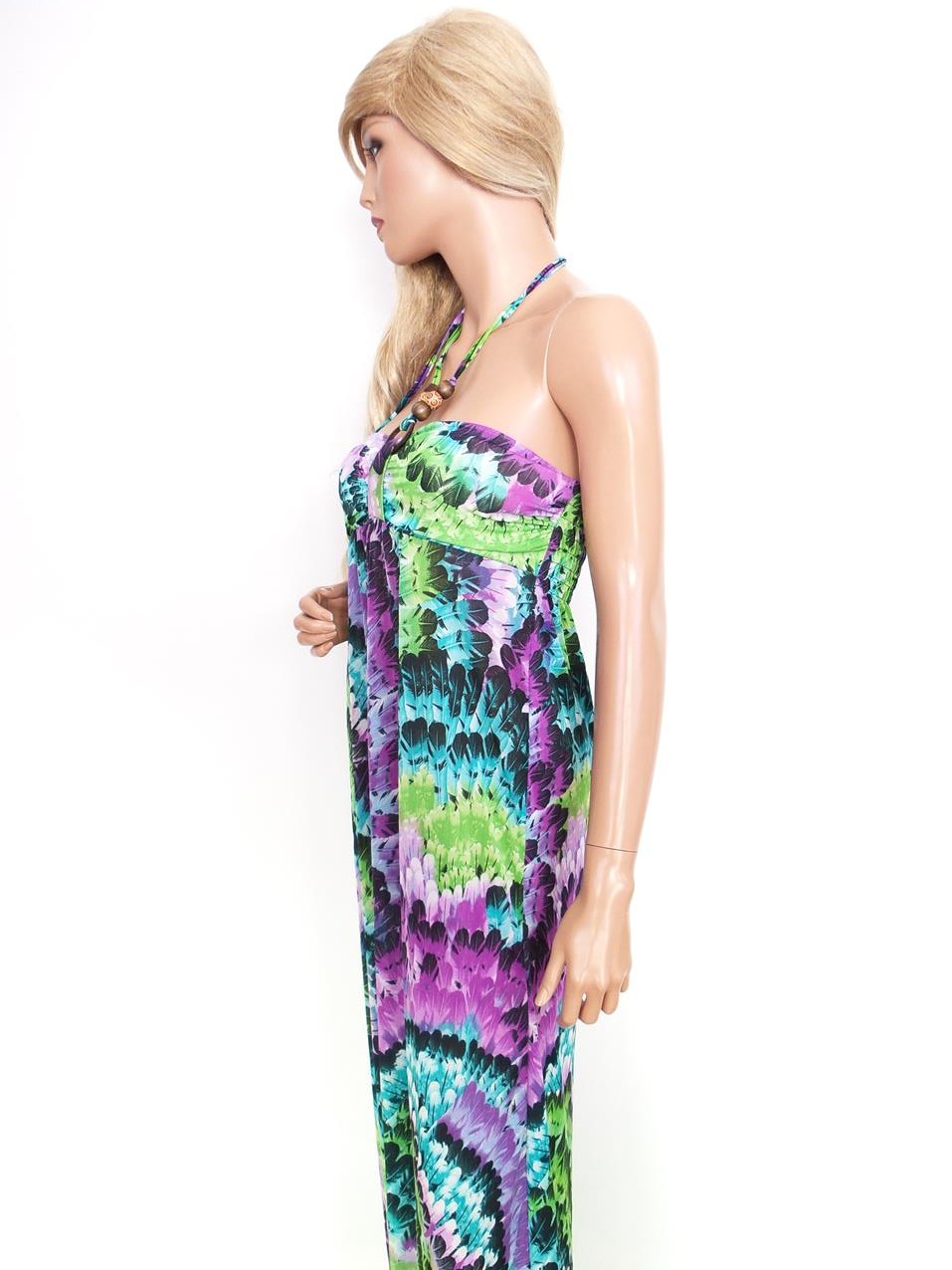 Halter Sukienka Maxi Bezrękawnik Długa Halter Sukienka Maxi Bezrękawnik Długa